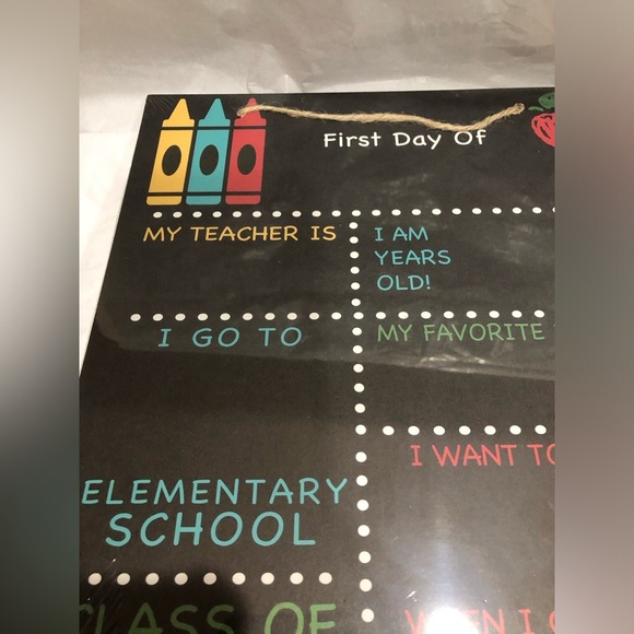 2pack ‘My First Day of‎ School’ personalized Chalkboard for back to school stand - Picture 6 of 10
